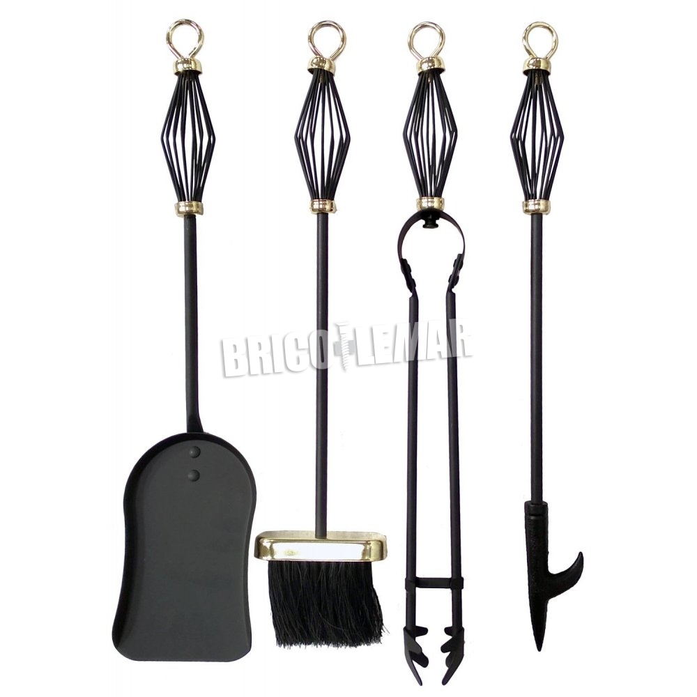 ▷ Acheter Set de 4 outils de cheminée Maiol en or noir