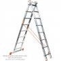 Echelle d'aluminium basique à double Proline 10 + 10 étapes Plabell
