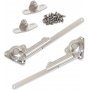 Ensemble de compas forcer la porte relevable 20-70kg x cm en acier et nickel zamak Emuca
