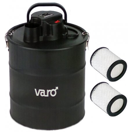 Kit aspirateur cendres 1200W 20L + 2 filtres de remplacement Varo