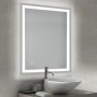 Hercules miroir de salle de bain avec LED d'éclairage avant et décoratif 60x80cm Emuca