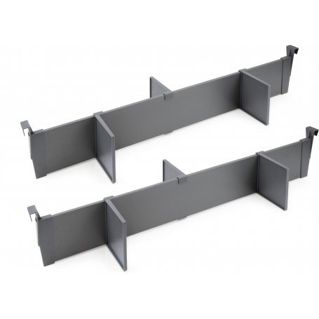 aluminium gris anthracite 900mm tiroirs jeu diviseurs réglables Emuca