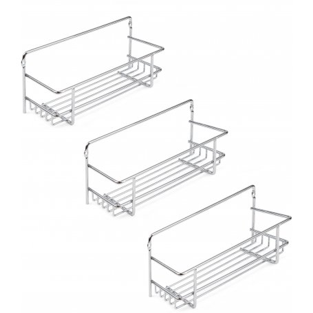 Especiero mur ou une cuisine armoire 3 plateaux en acier chromé Emuca