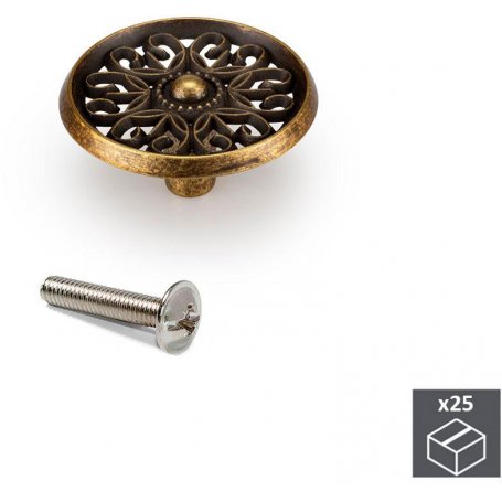 Ensemble de 25 armoire Boutons de bronze de Tanger Emuca