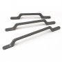 Ensemble de 25 tireurs Meubles Osaka Entraxe noir 96mm aluminium gris Emuca