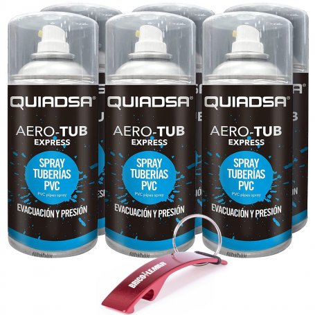 Adhésif pour PVC pulvérisation 250ml boîte express Aero-Tub 6 canettes Quiadsa