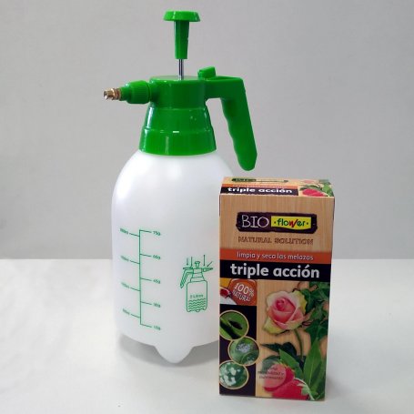 Triple Action Kit 100ml insecticide écologique fleur + 2 litres pulvérisateur à pression