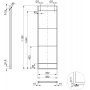 Emuca structure pour la hauteur de la tablette 1150mm Lader acier peint en noir