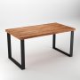 Deux pieds table rectangulaire carré pour la largeur 800mm peint en noir