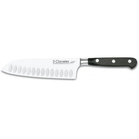 Couteau Santoku 17cm série alvéolés en acier inoxydable POM Forgé Mango - Forjado