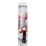 Santoku couteau de cuisine en acier inoxydable 17,5cm Pakka poignée en bois forgé martelées 3 Claveles