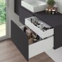 cuisine tiroir Kit ou salle de bains profondeur Vertex hauteur 93mm 300mm blanc 40 kg Emuca