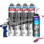 Cartouches 30 + 4 Kit Calibre Gun EasyPega mousse adhésif 750ml Penosil + mousse de frais de nettoyage 500ml Quilosa