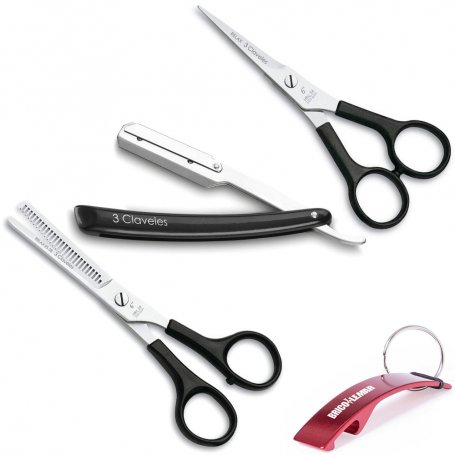 Barber Pack 2 Relax 6 « cut et carve + 20cm noir coiffeur couteau 3 Claveles