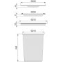 seau encastré pour l'acier inoxydable poubelle de comptoir de cuisine 8L et plastique Emuca