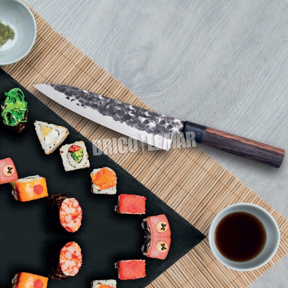 Set de 5 couteaux de cuisine 3 Claveles Osaka forgés main style japonais