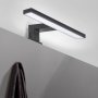 Spot miroir de salle de bain Virgo LED IP44 300mm plastique peint noir Emuca