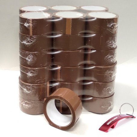 Ruban adhésif d'emballage marron 48mmx66m boite de 36 unités Movacen