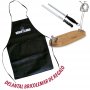 Porte-jambon rotatif pliant métal / bambou + set jambon et couteau à aiguiser 3 Claveles