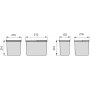 Bacs à tiroirs de cuisine recyclés hauteur 216 1x12 + 2x6 plastique gris anthracite Emuca