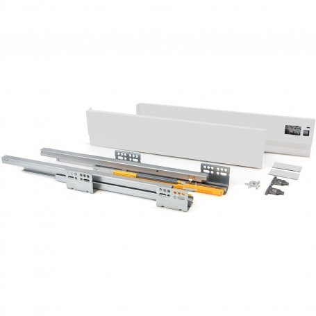 Kit hauteur de tiroir de la cuisine Concept 105mm Profondeur 450mm en acier blanc soft close Emuca