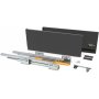 Kit hauteur de tiroir de la cuisine Concept 185mm Profondeur 450mm en acier blanc soft close Emuca
