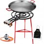 Kit poêle à paella 60cm Garcima avec poêle à paella 70cm et support Kabra (tablier gratuit)