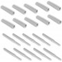 Lot de 10 ferme-portes Push Lite à visser avec réglage Amortisseur plastique gris 80mm Emuca