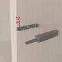 Lot de 10 ferme-portes Push Lite à visser avec réglage Amortisseur plastique gris 80mm Emuca