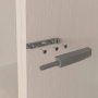 Lot de 10 ferme-portes Push Lite à visser avec réglage Amortisseur plastique gris 80mm Emuca