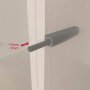 Lot de 10 ferme-portes Push Lite à visser avec réglage Amortisseur plastique gris 80mm Emuca