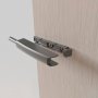 Lot de 10 ferme-portes Push Lite à visser avec réglage Amortisseur plastique gris 80mm Emuca