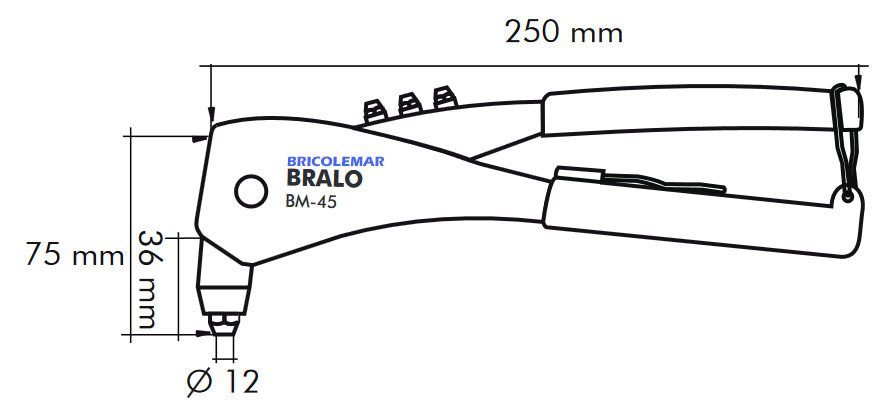 ▷ Comprar Remachadora Bralo BM 45 | Bricolemar