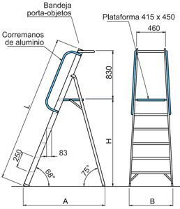 Medidas escaleras Equip