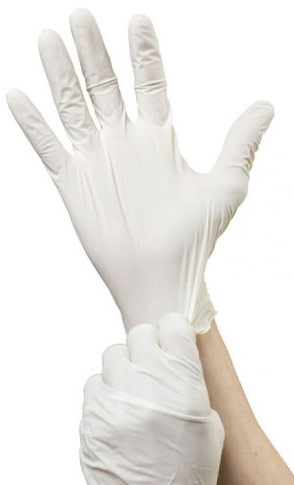 Disposable latex gloves