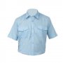 Tergal manica corta camicia di formato 42 azulina L500 Vesin