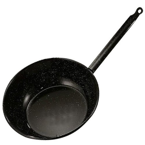 smaltato 38cm Profondità Padella con manico 