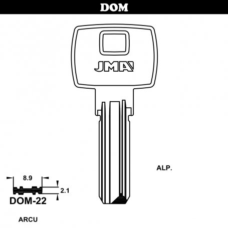 Sicurezza chiave alpaca DOM22 p / thirard (sacchetto und 10) jma
