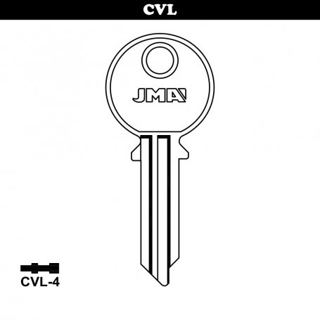 blank Serreta chiave di gruppo cilindro C CVL -4 (box 50 unità) JMA