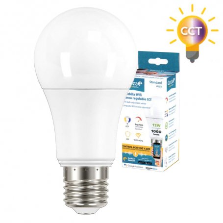 Wireless Intelligent lampadina regolabile E27 12W 1060lm CCT Garza Smarthome