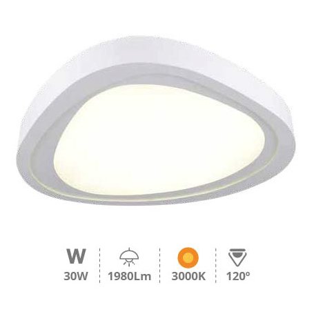 Soffitto soffitto del LED 30W 1980Lm 3000K 500x460x105mm Frisbee GSC Evolution