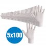 Confezione 500 Guanti in lattice di alta qualità formato 5x100 unità XL Cofil