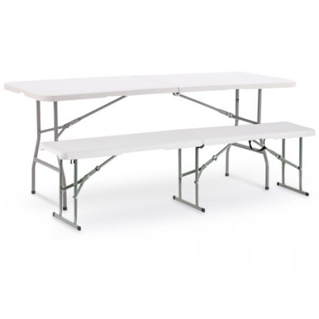 Set di tavolo pieghevole pieghevole banco 1820x740x745mmy polietilene 1830x430x250mm GSC Evolution