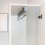 acciaio rimovibile armadietto gancio 800mm plastica grigio metallizzato Emuca