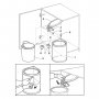 Riciclaggio 13L bin per il fissaggio del modulo porta della cucina, coperchio automatico apertura bianco Emuca