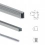 Sistema scorrevole per porte di rotolamento mobile 2 profili in alluminio mm spessore 16 inferiori Emuca