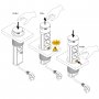 Schuko nastro 2 con 2 USB retrattile incasso grigio metallizzato Emuca