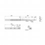 Totale guide gioco cassetti ammortizzato 45x350mm estrazione zincato Emuca