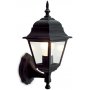 Giardino Farol braccio verso il basso serie Luna E27 60W alluminio nero GSC Evolution