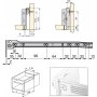 Kit 10 Ultrabox cassetti della cucina altezza profondità 118 millimetri grigio metallizzato 350 millimetri in acciaio Emuca